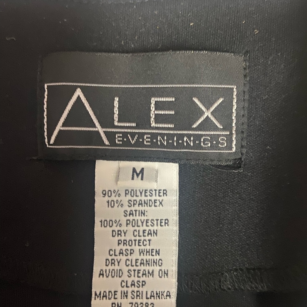 Alex Evenings Sz M Elegant Black Velvet Women's Jacket - Picture 2 of 10